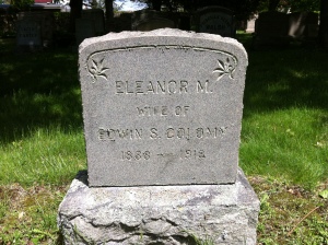 Eleanor Colomy's final resting place.  Author's collection.