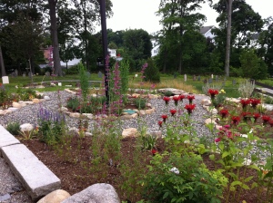 New herb garden at Mill Hill.  Author's collection.