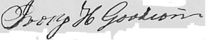 Ivory H. Goodwin's signature on his father's probate record.  Courtesy FamilySearch.
