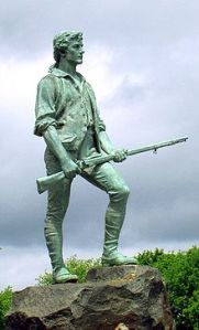 Lexington Minuteman Monument. Courtesy Wikipedia.