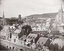 St. Andrews Church, circa 1852, in the left center.  Courtesy Wikipedia.